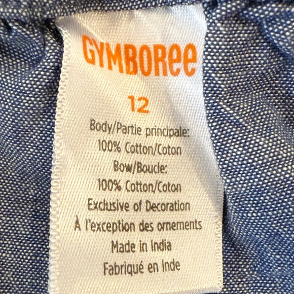 GYMBOREE Charming Kids Lemon Print Dress - Yellow & Blue/size 12 - Picture 9 of 10